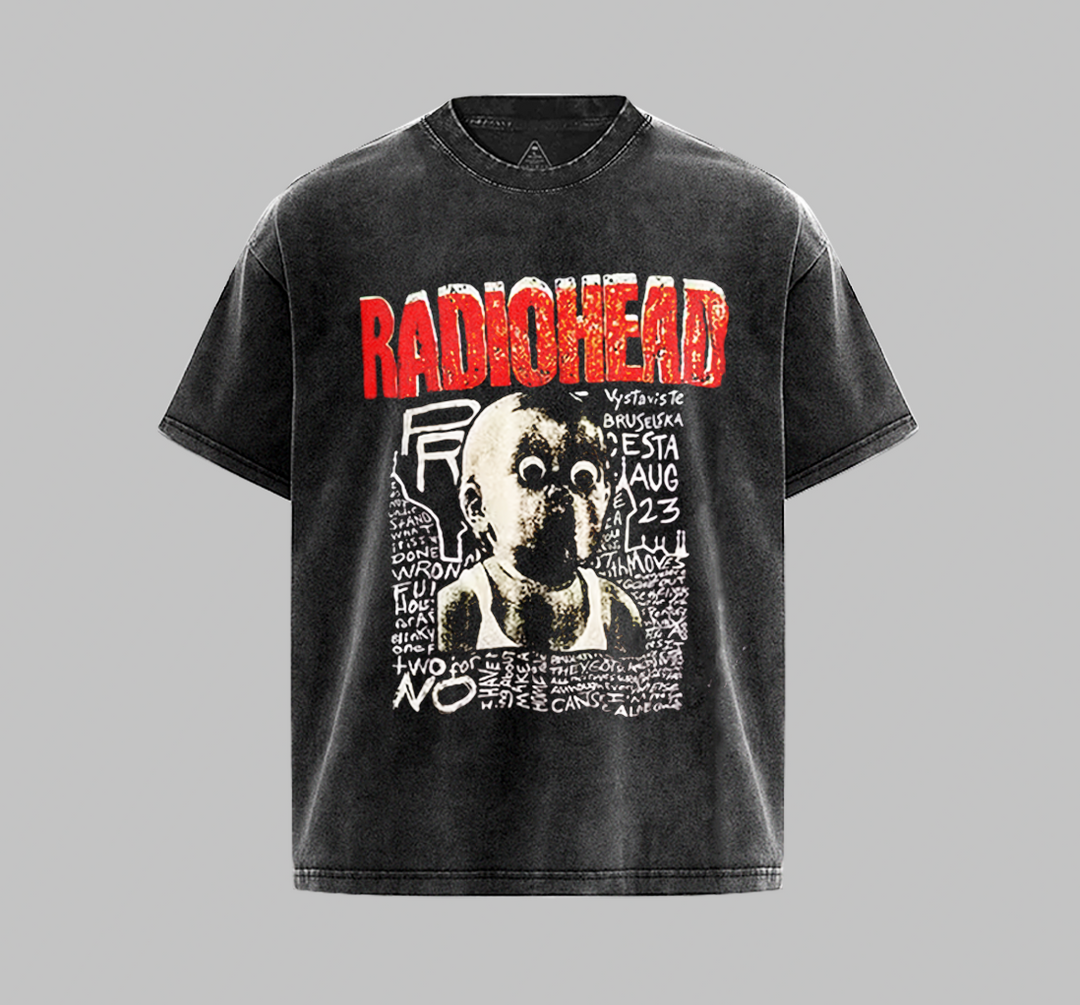 Radio Head Band Vingate Shirts RBW [RD]