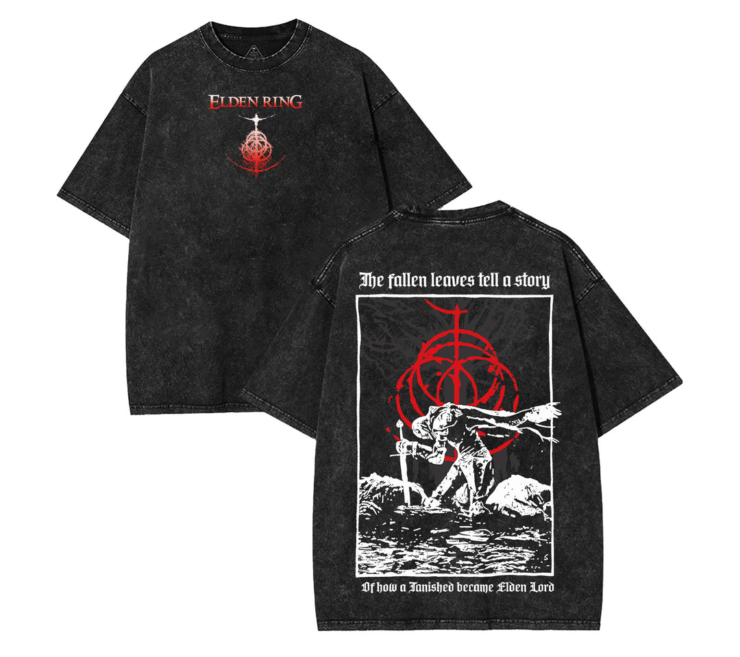Elden Lord Elden Ring Unisex Acid Washed Lightweight Cotton T-Shirt [TPR]