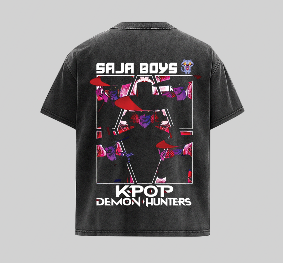 Saja Boys VRS Kpop Demon Hunter Vintage Washed Tee [KPX]