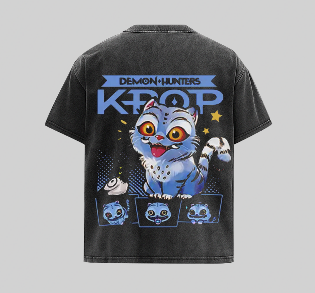 Derpy Tiger Blue Kpop Demon Hunters VRS Tee [KPX]