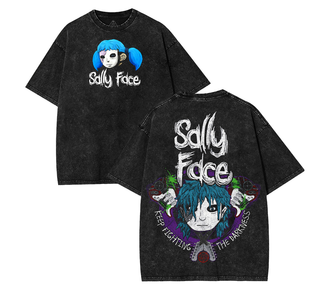 Sally Face Unisex Acid Washed Lightweight Cotton T-Shirt [TPR]
