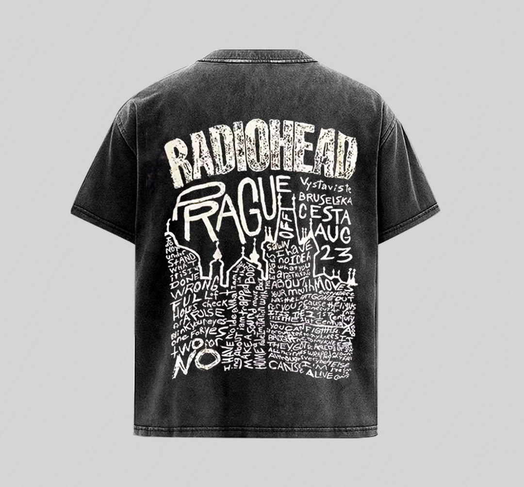 Radio Head Band Vingate Shirts RBW [RD]