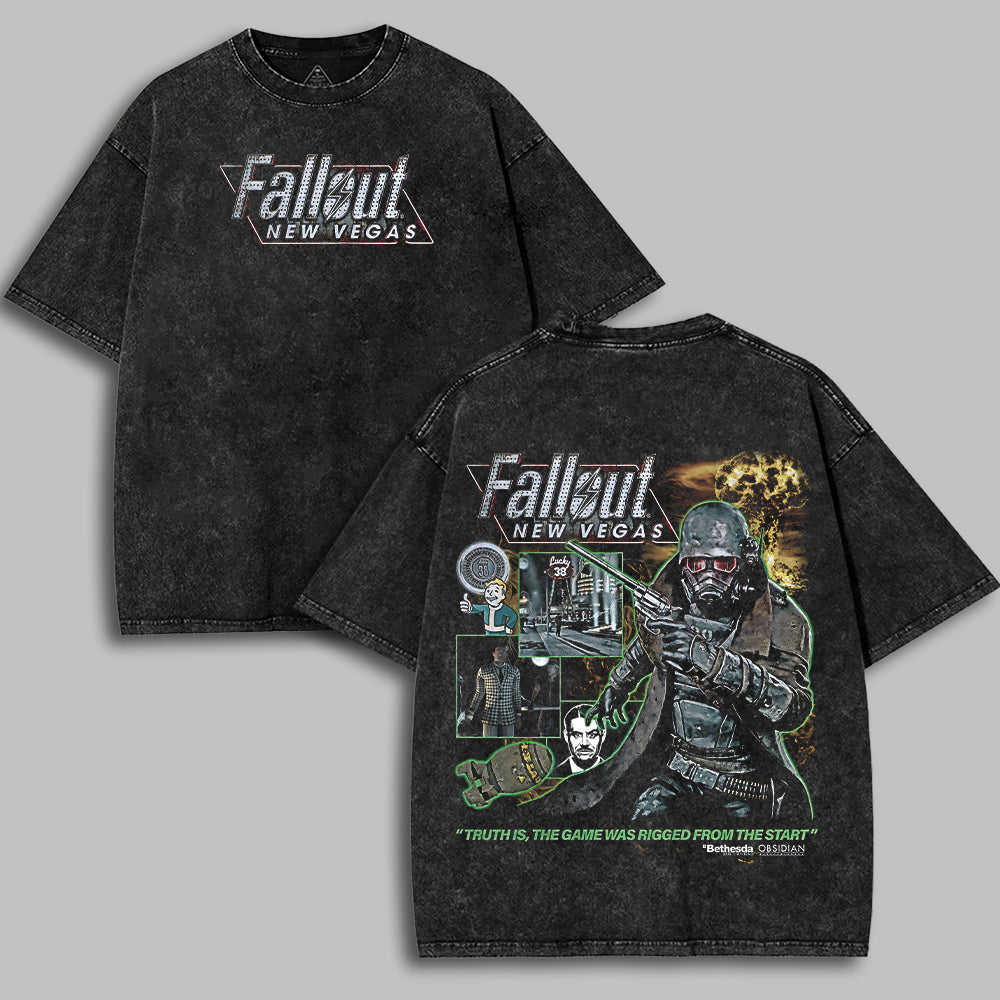 Vintage Fallout 3 – Washed Tee Cotton Menswear Top  | SEP 9