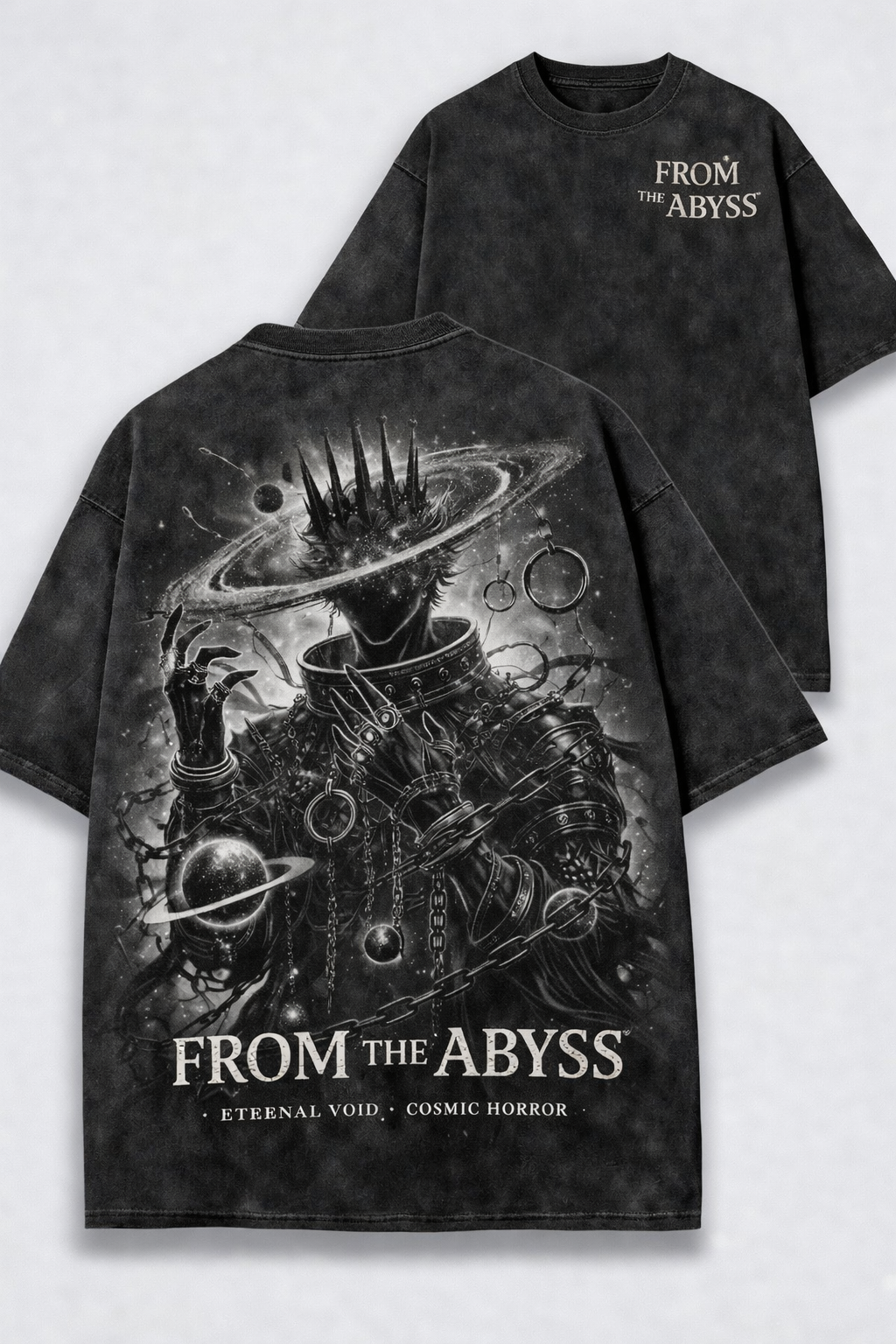From the Abyss – Off-White Graphic Acid Wash Tee & Hoodie | Dark Streetwear