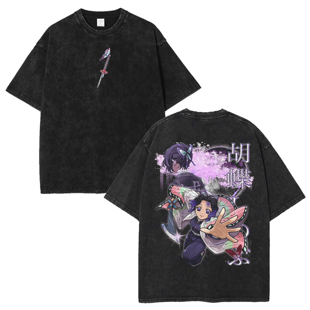 Shinobu Demon Slayer JJK Unisex Wash tshirt  [MMU]