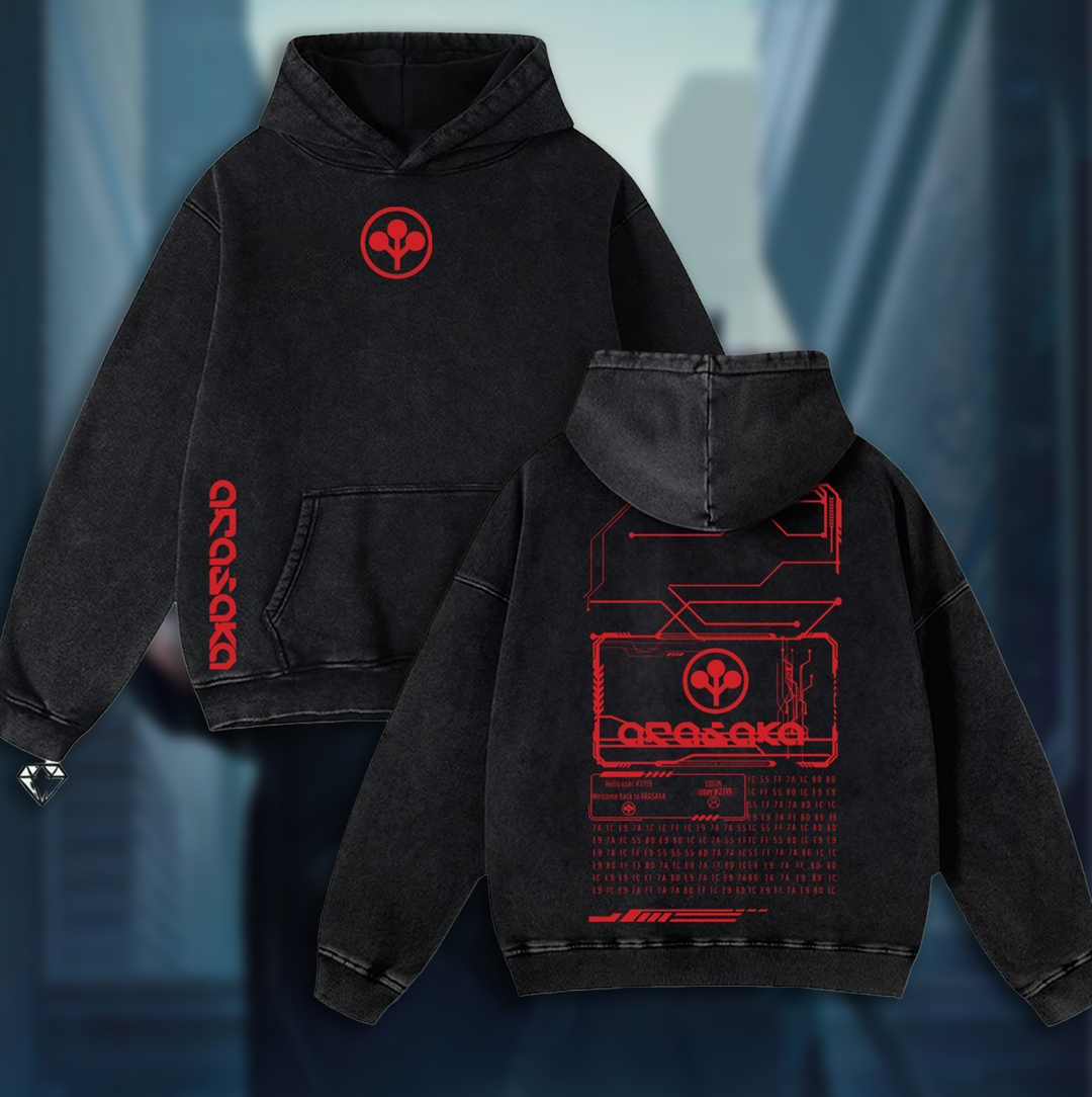 Retro Vintage Arasaka Cyberpunk 2077  Washed Unisex Tees