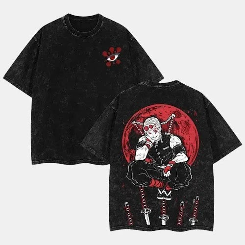 Tengen Uzui Graphic Tee - Demon Slayer Anime – Washed Tee Cotton Menswear Top  | SEP 72