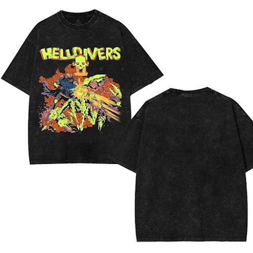 Helldivers 2 For The Federation Men's Unisex Game – Washed Tee Cotton Menswear Top  | SEP 62