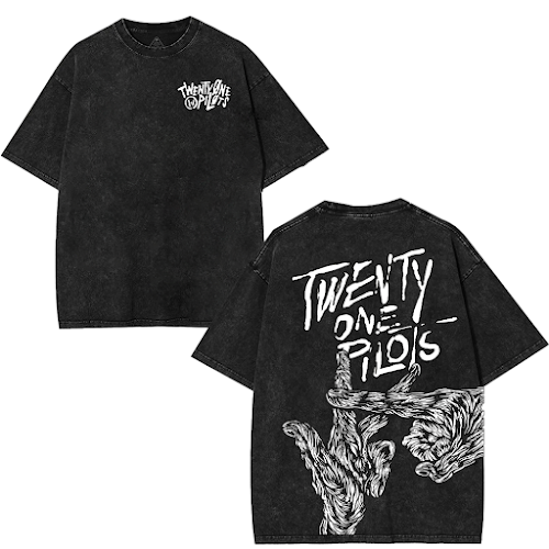 Tour Rock 2025 Limited Twenty One Pilot Y2K Music – Washed Tee Cotton Menswear Top  | SEP 69