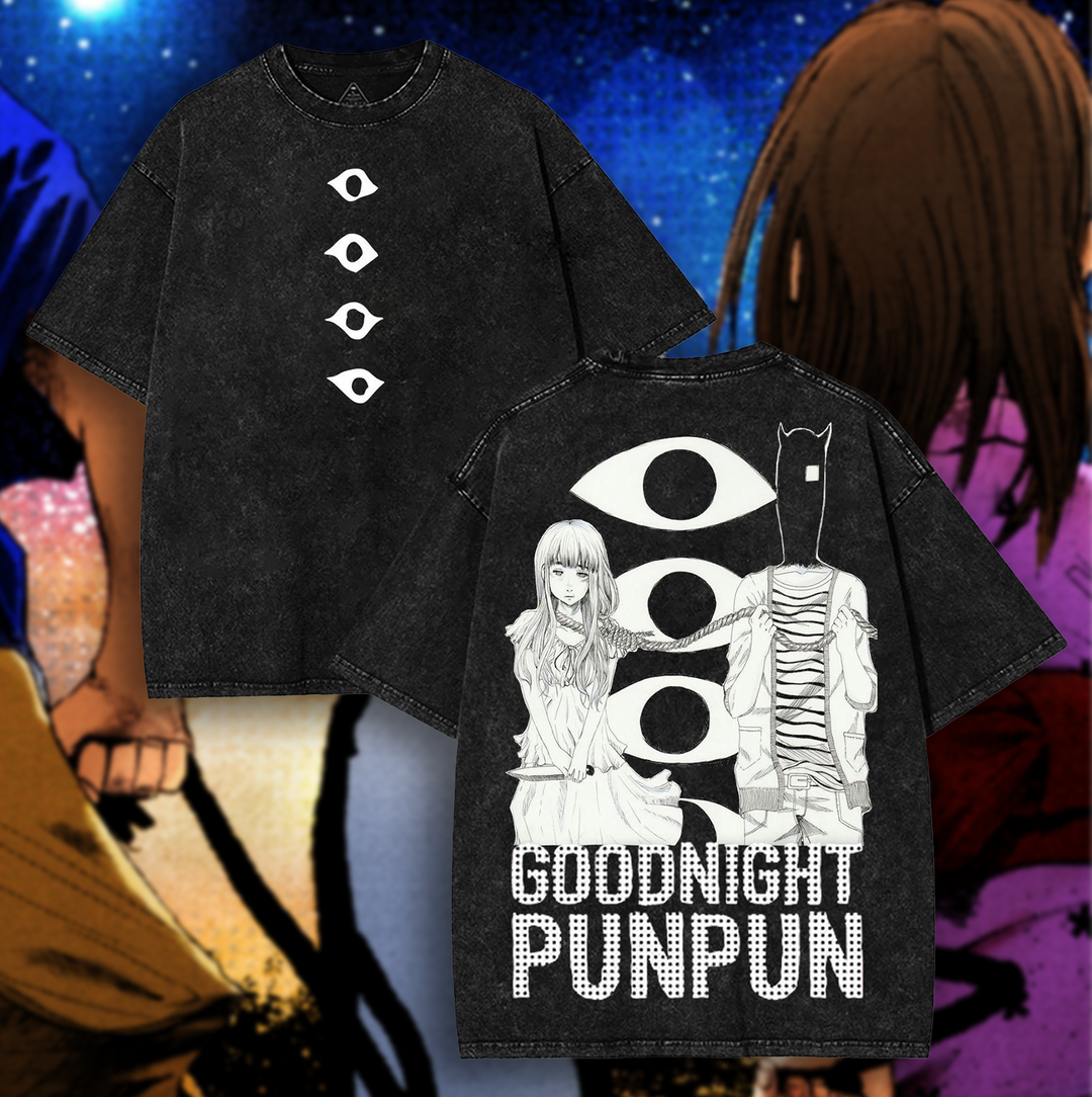 Goodnight Punpun Anime Double Printed  Washed T-SHIRT