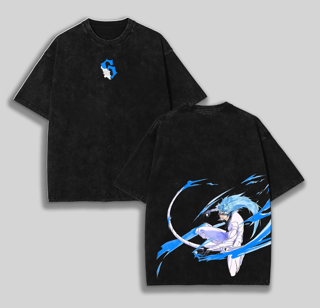 Retro Vintage Limited " Bleach" Number 6 Anime Double Printed Vintage Washed Tee Unisex Anime Manga Washed Heavy Cotton T-shirt, Anime Lover, Top