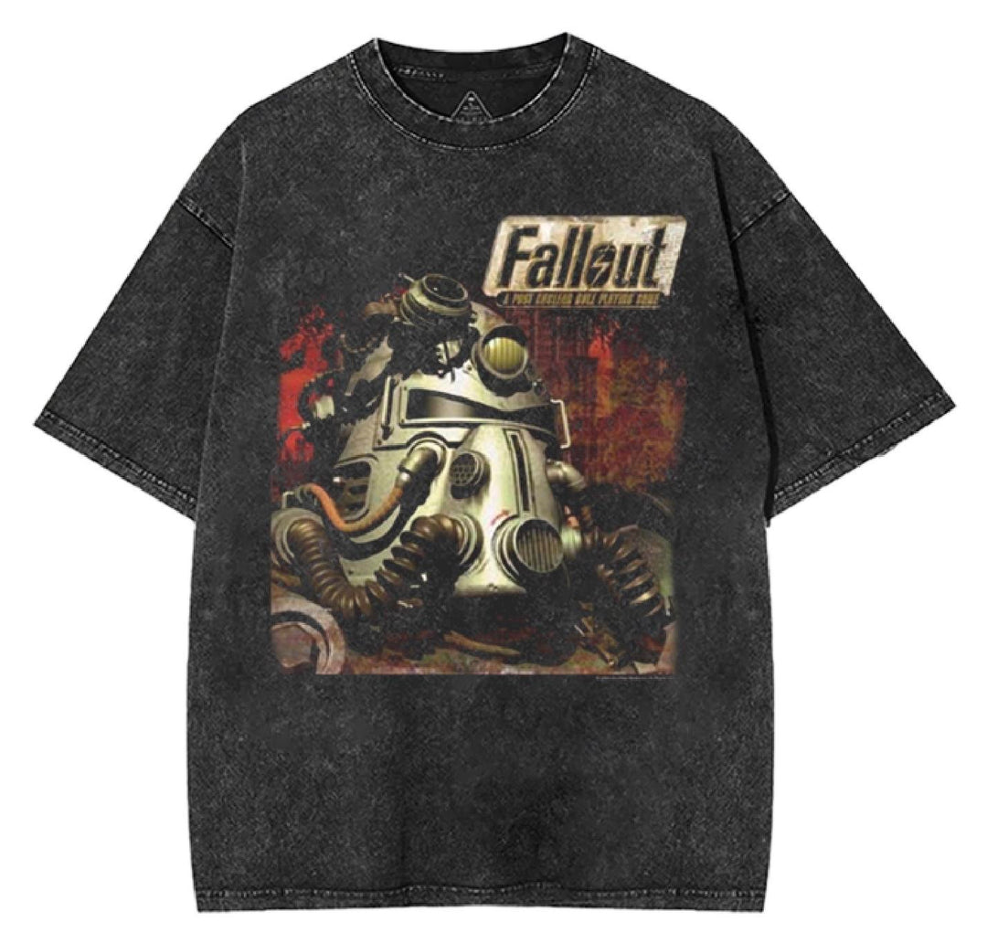 Vintage Fallout Merch Men's Wash Unisex Game Shirt [TPR]