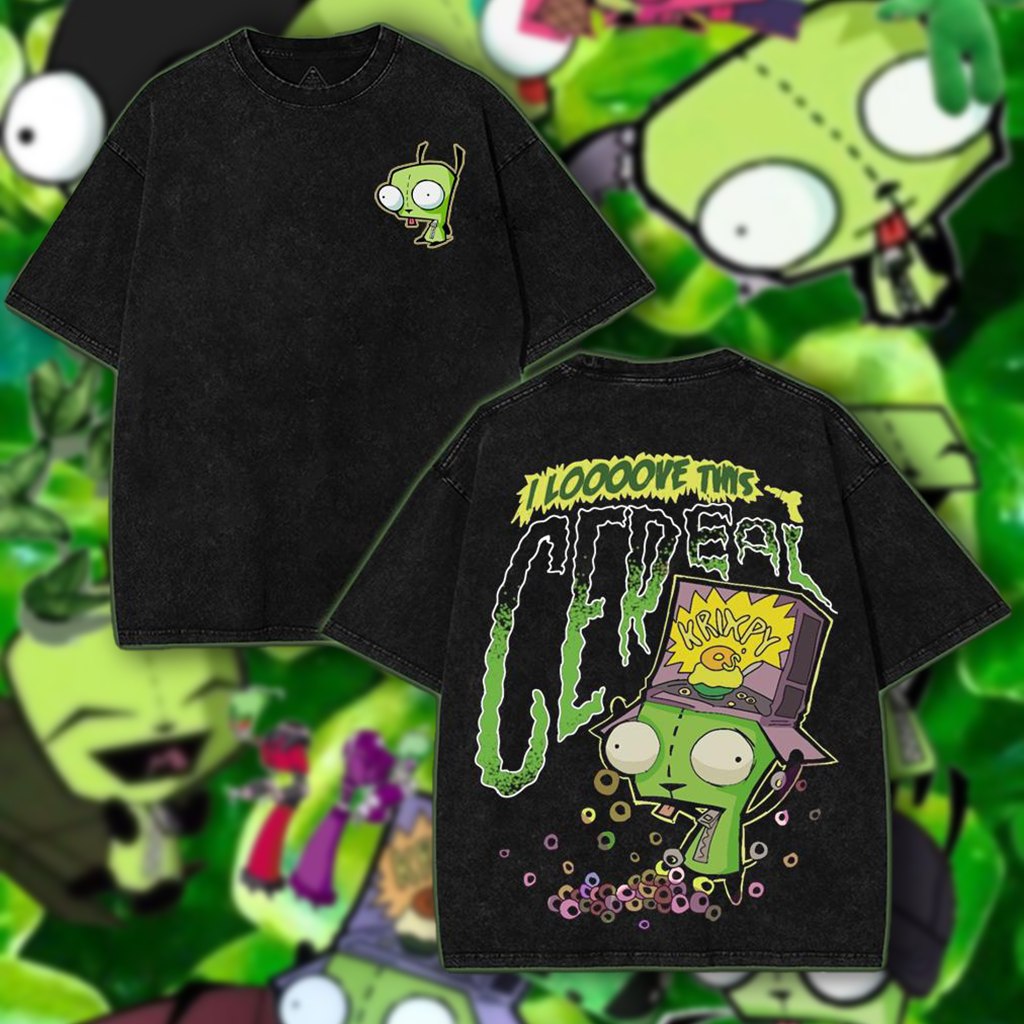 GIR - Invader Zim  Washed T-Shirt