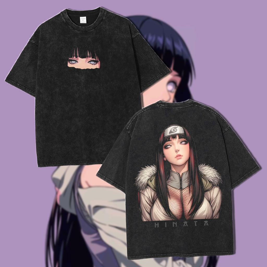 Hinata Hyuga - Anime Printed Vintage Tees