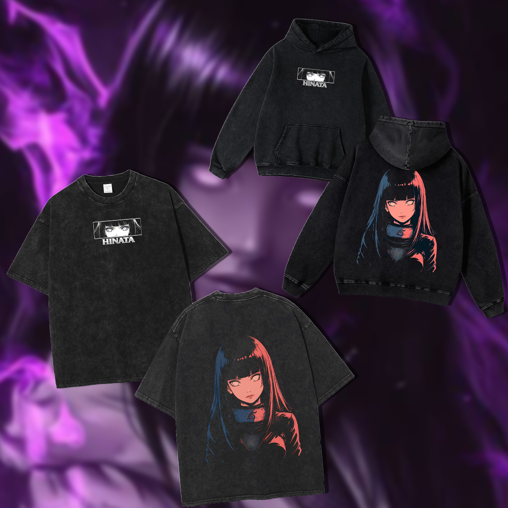Hinata Hyuga - Unisex  Anime Printed Washed Cotton