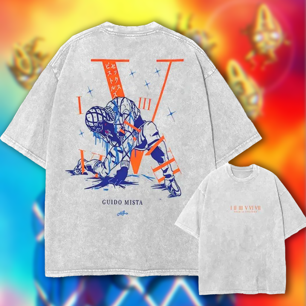 "JOJO'S BIZARRE ADVENTURE" GUIDO MISTA Anime T-Shirt