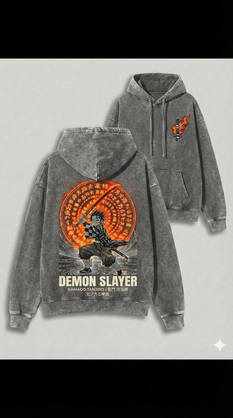 Tanjiro Hinokami Flame Circle – Demon Slayer Anime Apparel | T-Shirt & Hoodie