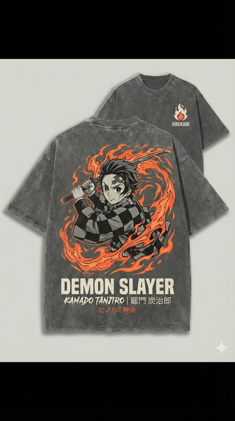 Tanjiro Hinokami Flame – Demon Slayer Anime Apparel | T-Shirt & Hoodie