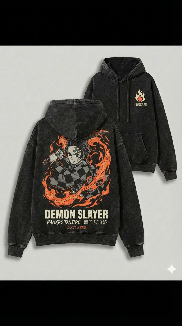 Tanjiro Hinokami Flame – Demon Slayer Anime Apparel | T-Shirt & Hoodie