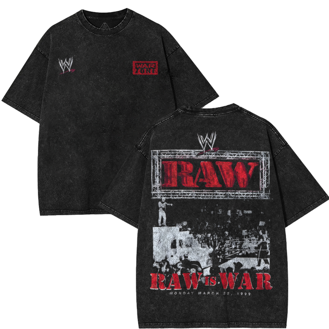 Raw Is War Washed T-Shirt WWF HHV