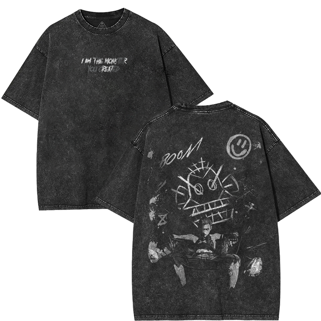 'TTT'|Black Jinx Arcane Show League Of Legends Washed Game T-shirt