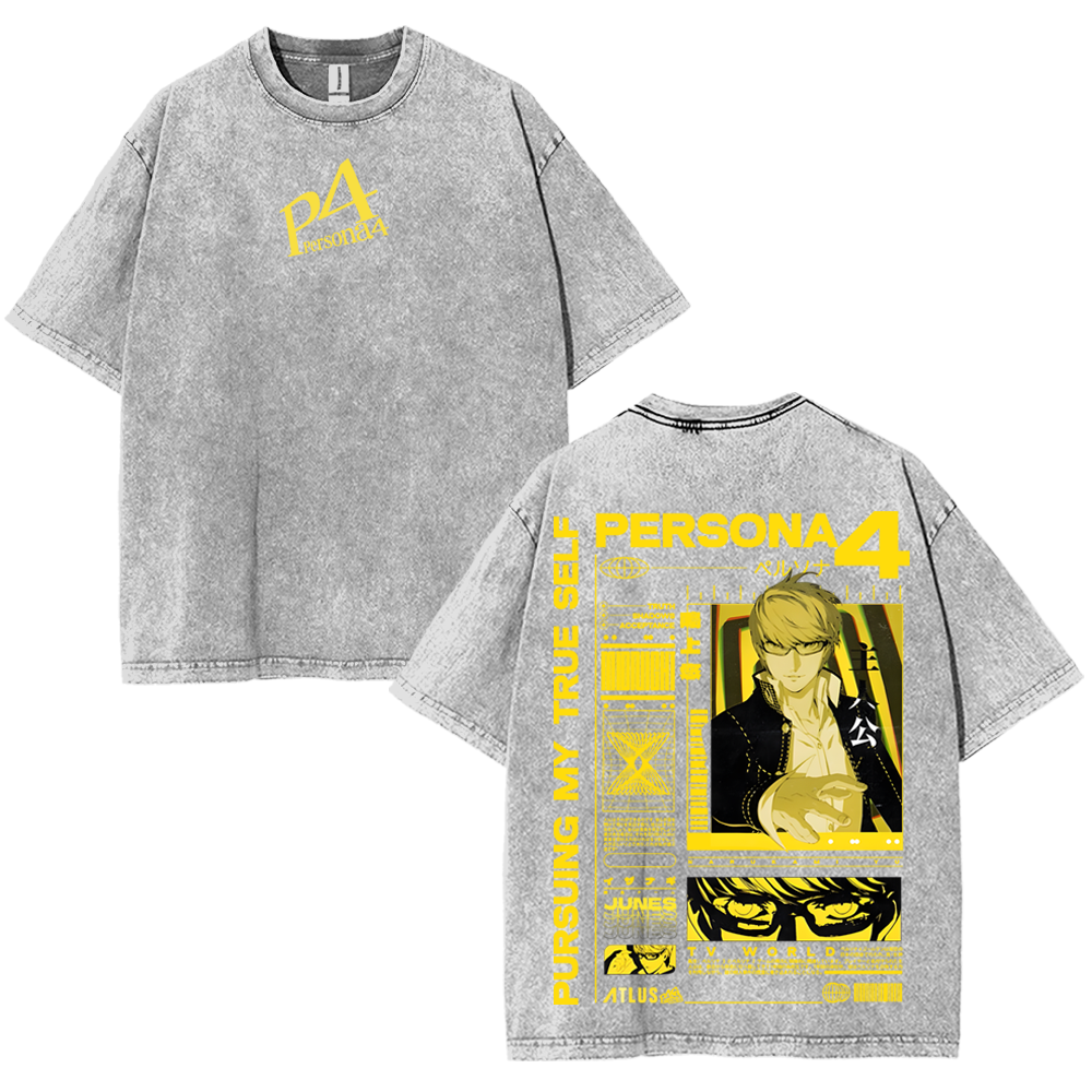 Persona 4 Washed Unisex Game Shirt [TPR]