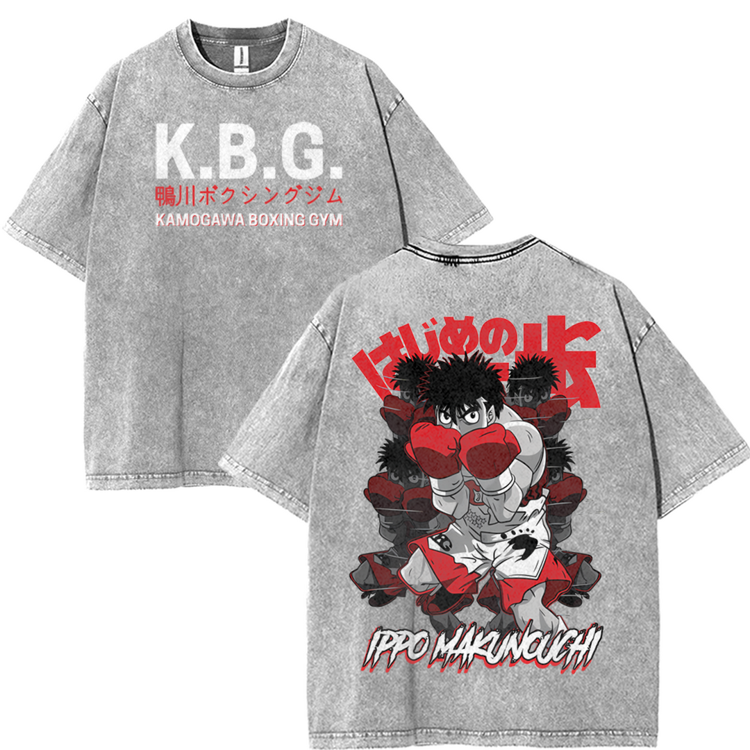 "Dempsey Roll Origin" Ippo Makunouchi K.B.G. T-Shirt | 'TTT'