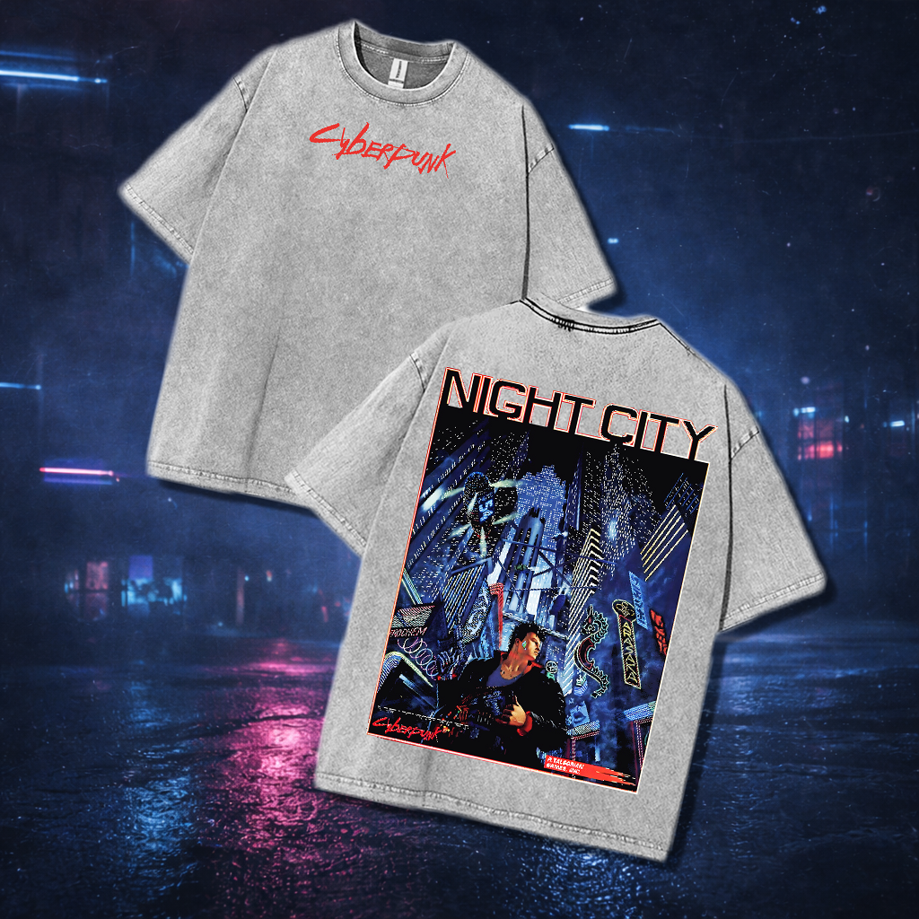 Night City Vintage Cyberpunk 1990 T-shirt