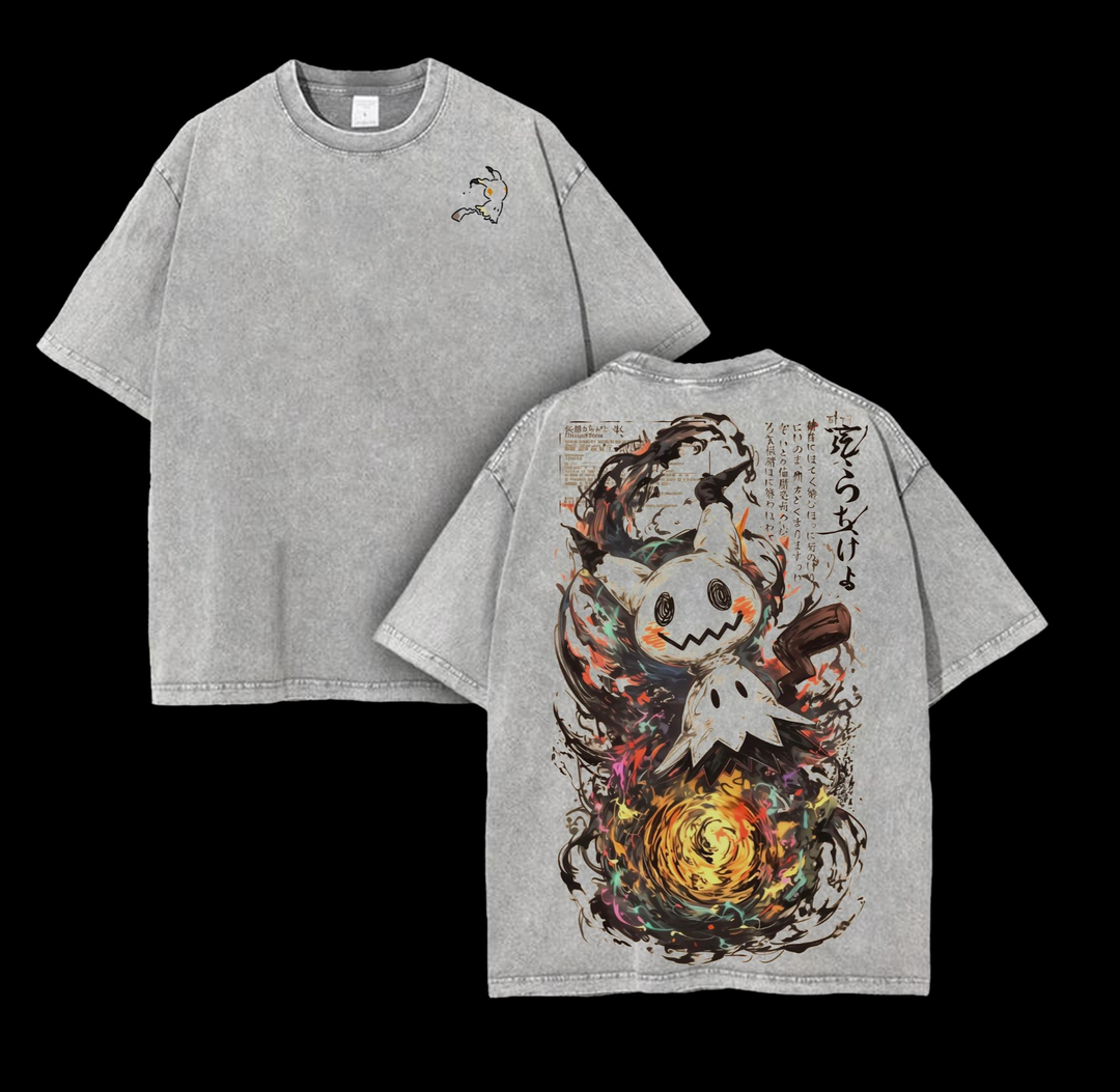 Mimikyu Pokemon Anime – Washed Tee Cotton Menswear Top  | SEP 35