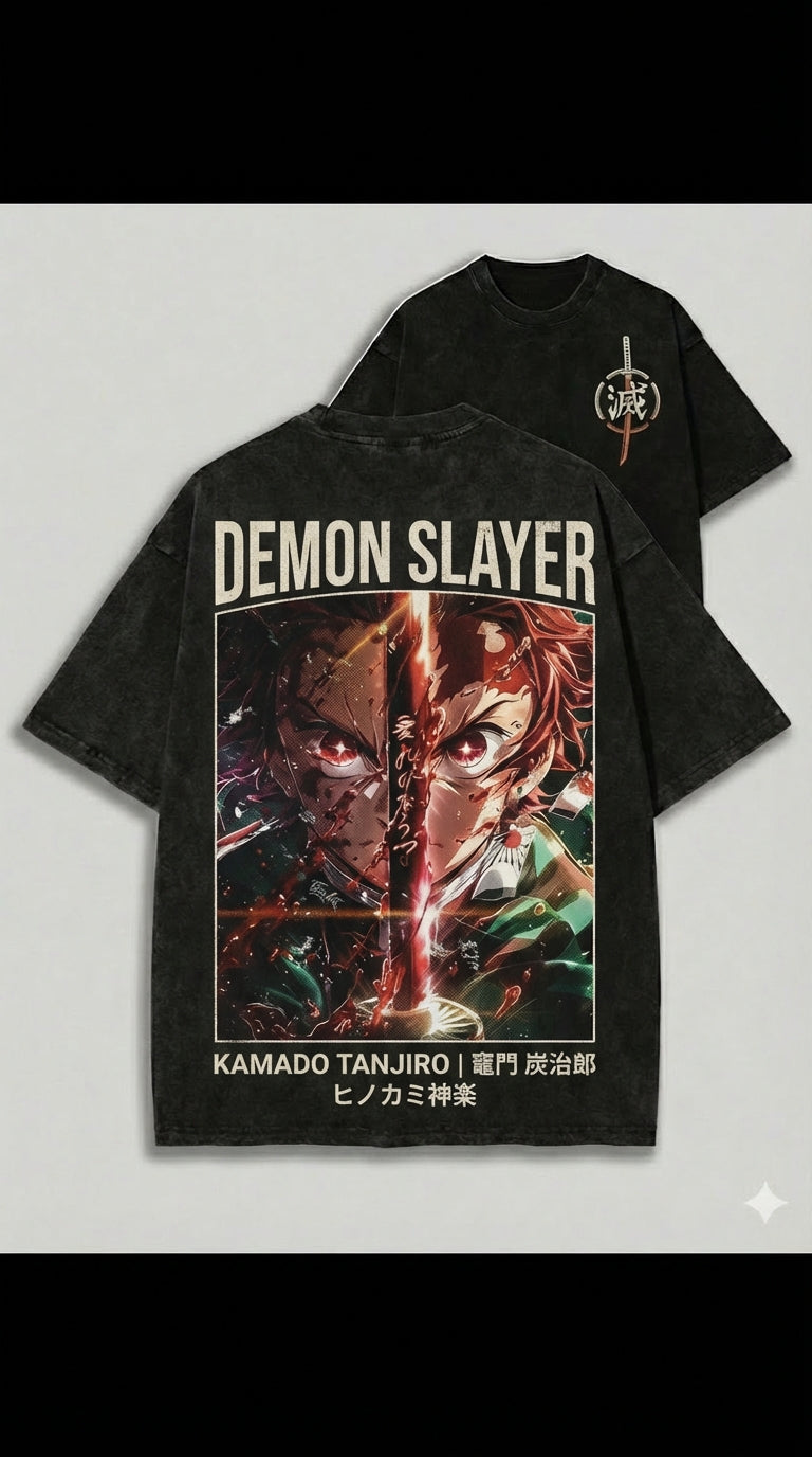 Tanjiro Split Blade – Demon Slayer Anime Apparel | T-Shirt & Hoodie