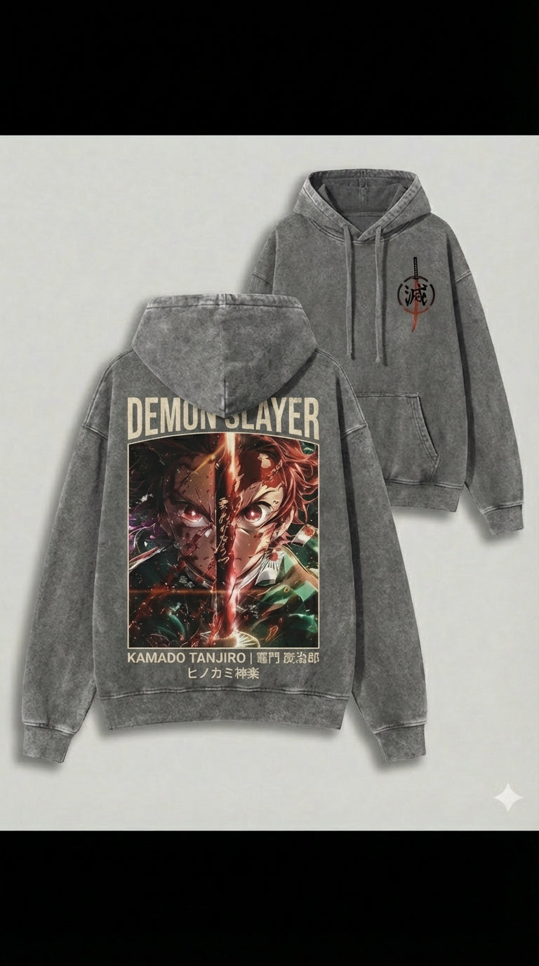 Tanjiro Split Blade – Demon Slayer Anime Apparel | T-Shirt & Hoodie