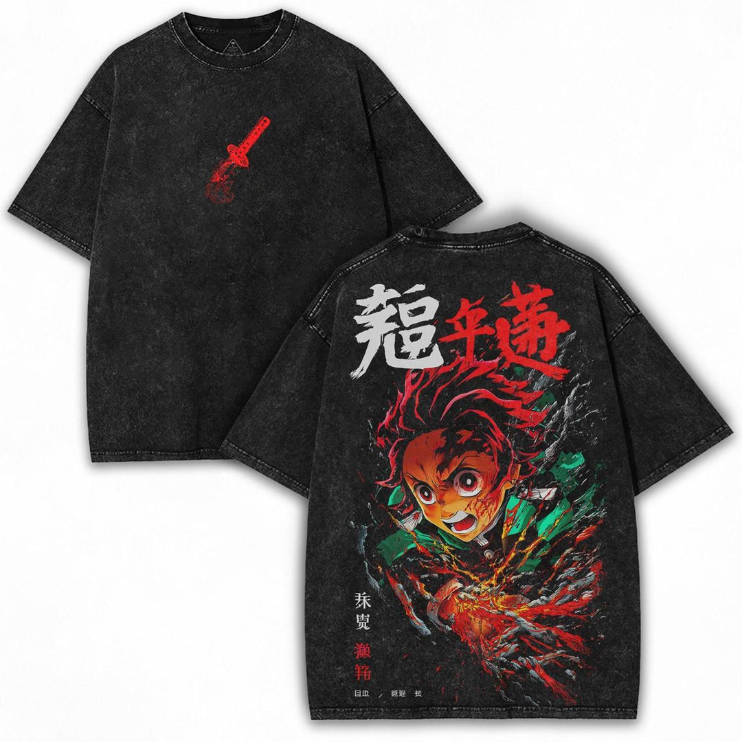 Tanjiro Demon Slayer Washed Shirt (AVN)