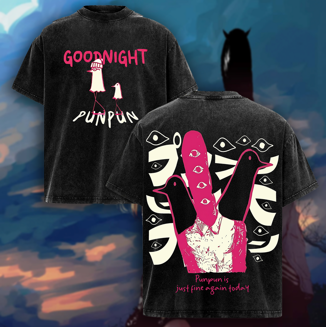 Goodnight Punpun Anime Unisex Washed T-SHIRT