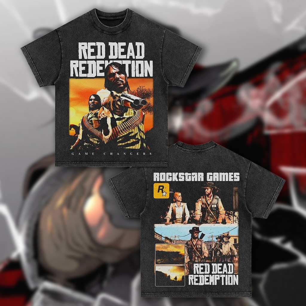 Retro Limited Red Dead Redemption 1 Washed T-Shirt