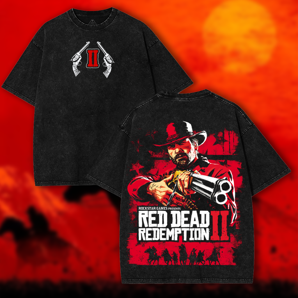 Red Dead Redemption II Heavy Cotton Unisex Washed T-Shirt