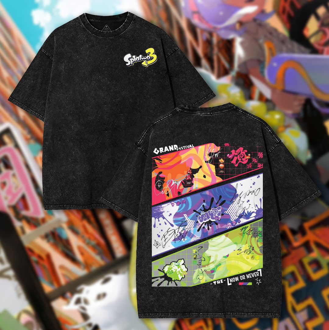 Splatoon 3 Cotton Unisex Round Neck Anime T-Shirt