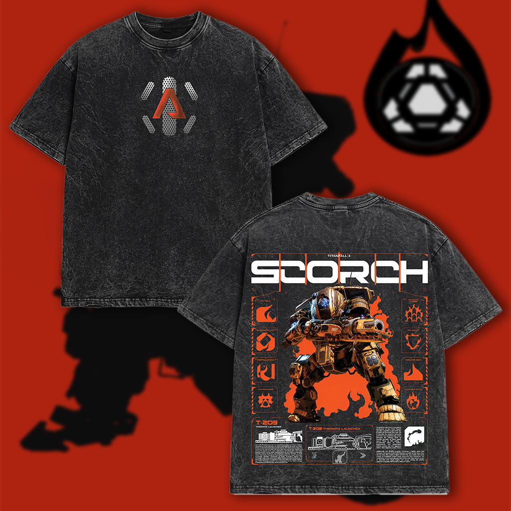 SCORCH - Titan Fall 2 Game Washed T-shirt