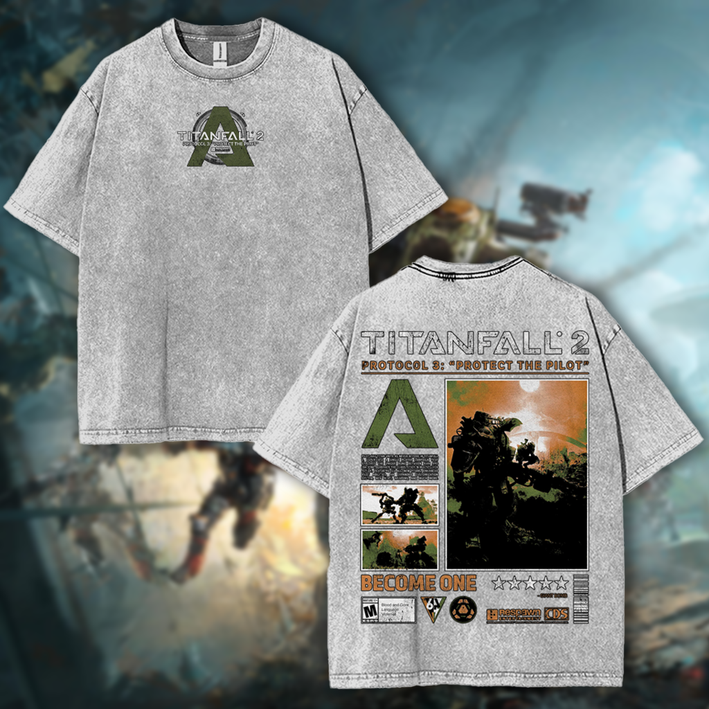 Titan Fall 2 Game Washed T-shirt