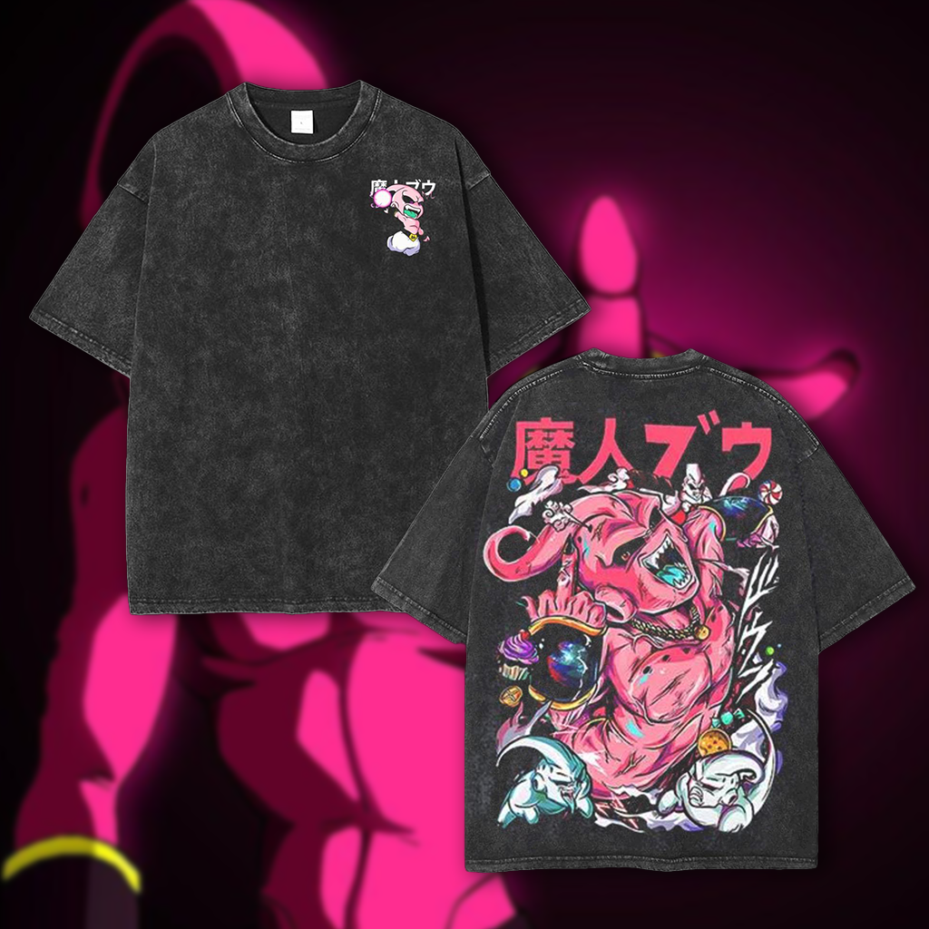 Buu Majin - Dragon Ball Z Anime Washed T-Shirt (Copy)